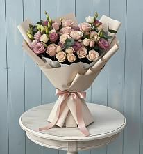 Букет цветов из:  Розы и Лизиантусы в Сосновый