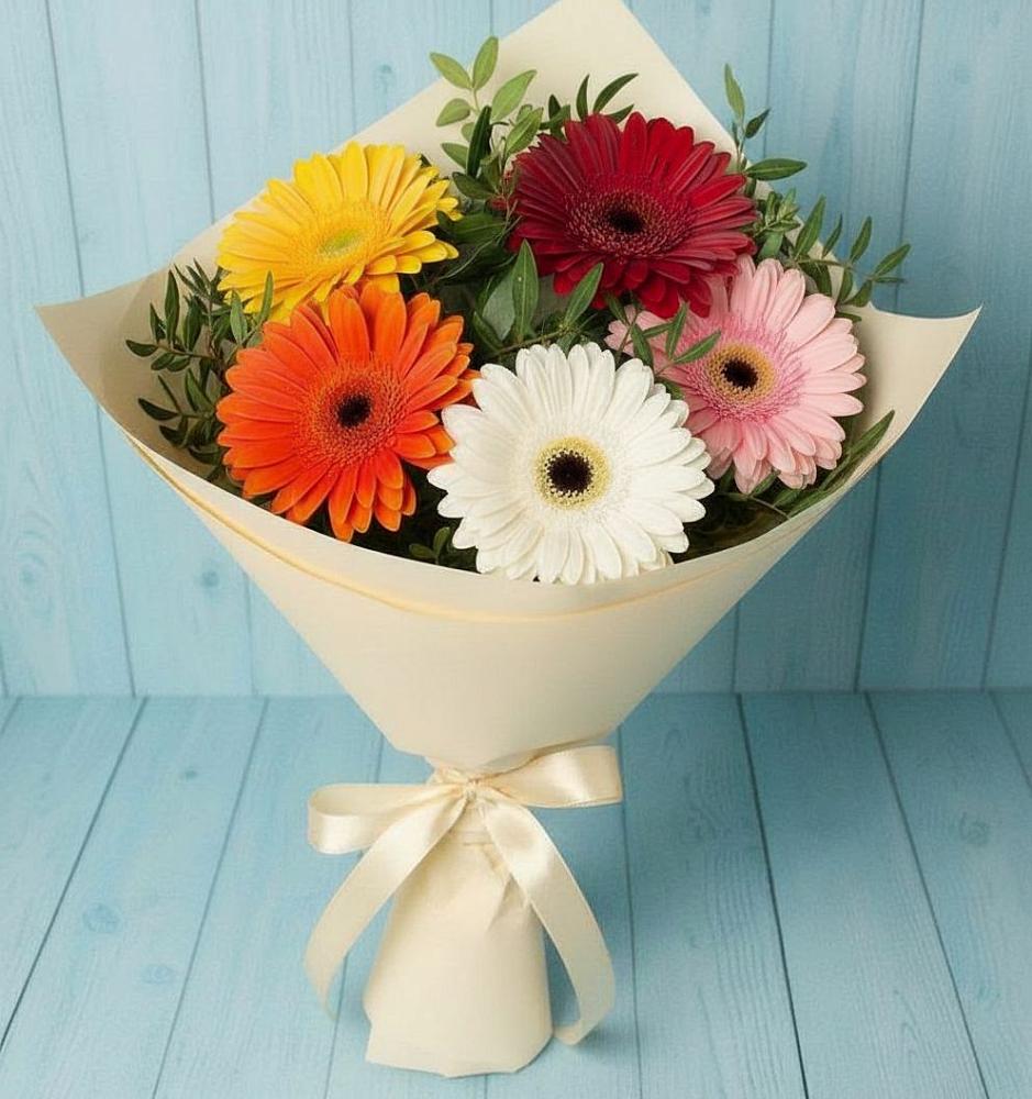 Букет цветов из: Герберы в Сосновый