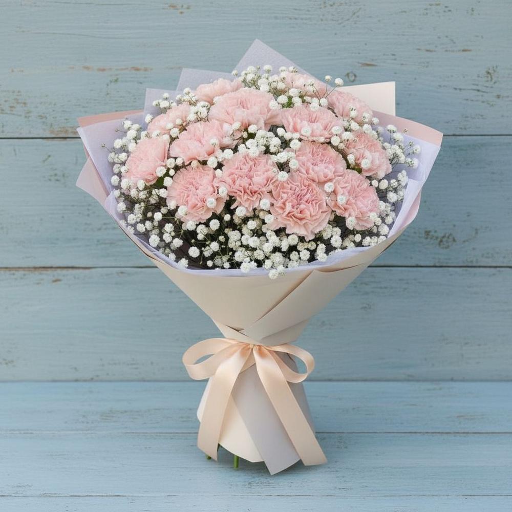 Букет цветов из: Гвоздики в Сосновый