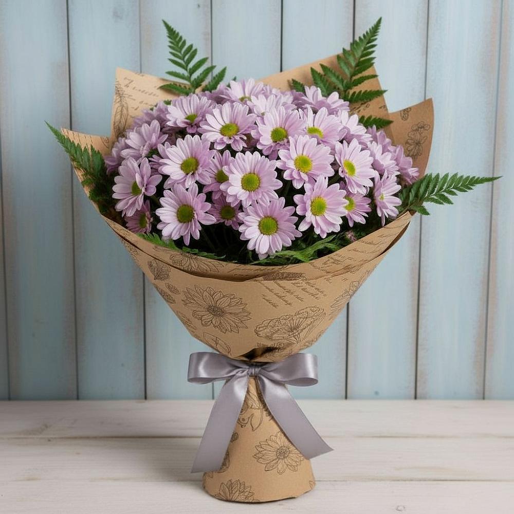 Букет цветов из: Хризантемы в Сосновый