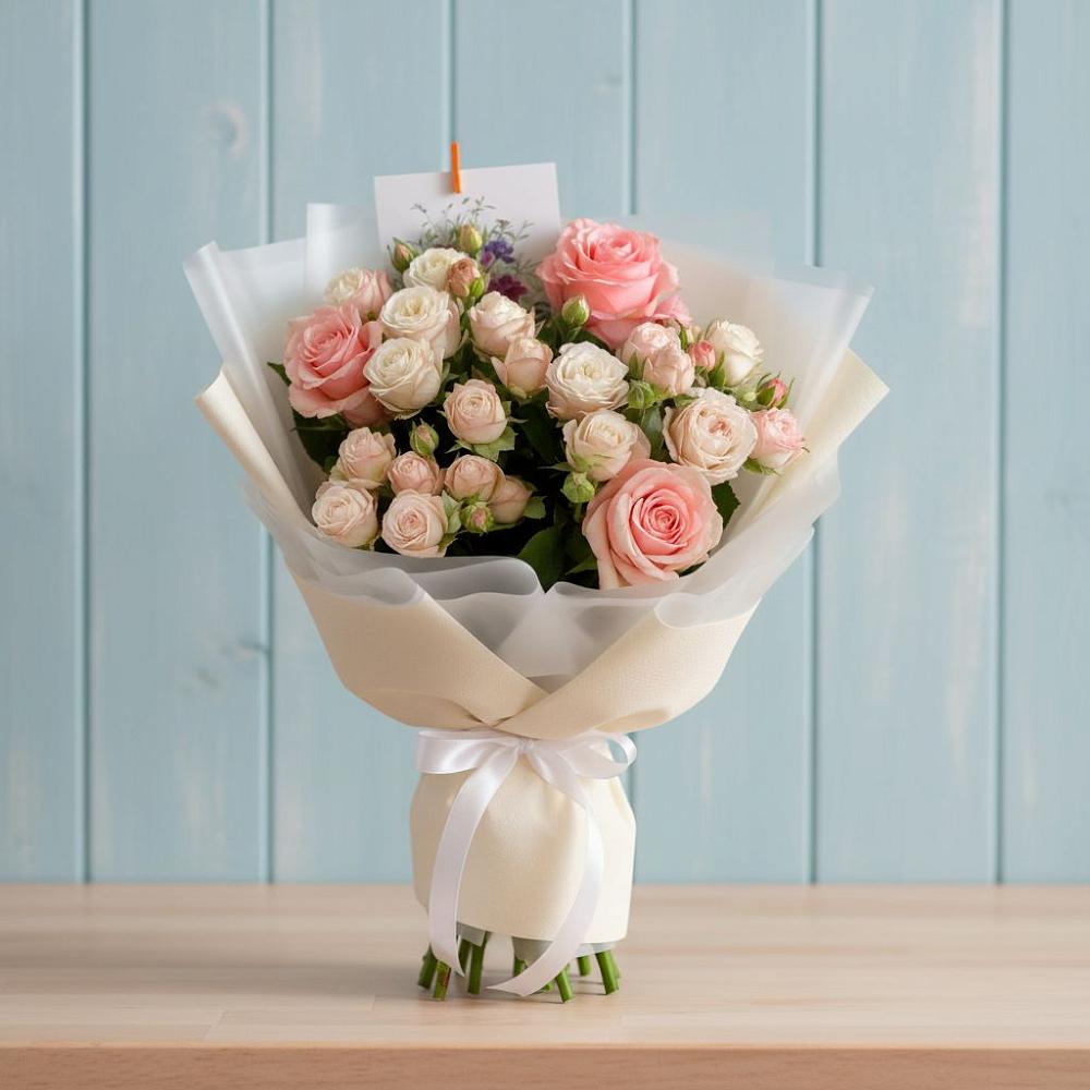 Букет цветов из: Розы в Сосновый