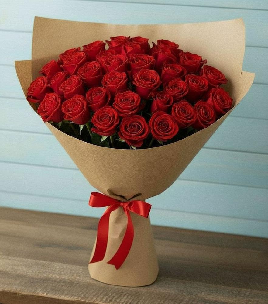 Букет Красные розы Милано в Сосновый