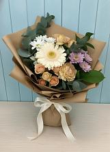 Букет цветов из:  Герберы и Хризантемы в Сосновый
