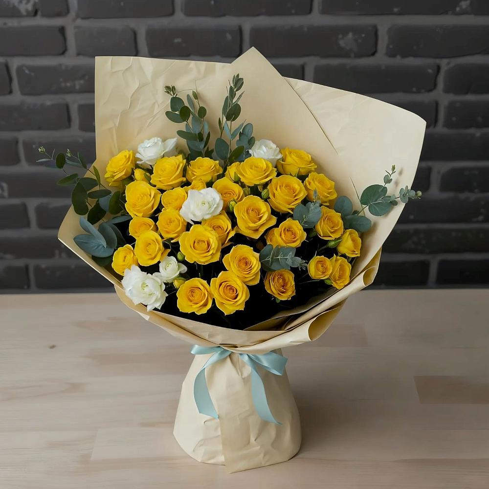 Букет цветов из: Розы в Сосновый