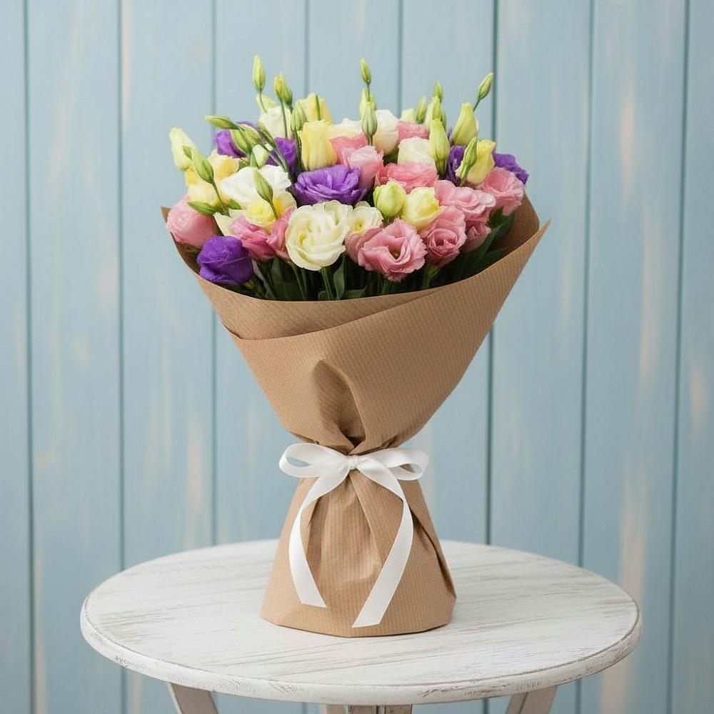 Букет цветов из: Лизиантусы в Сосновый