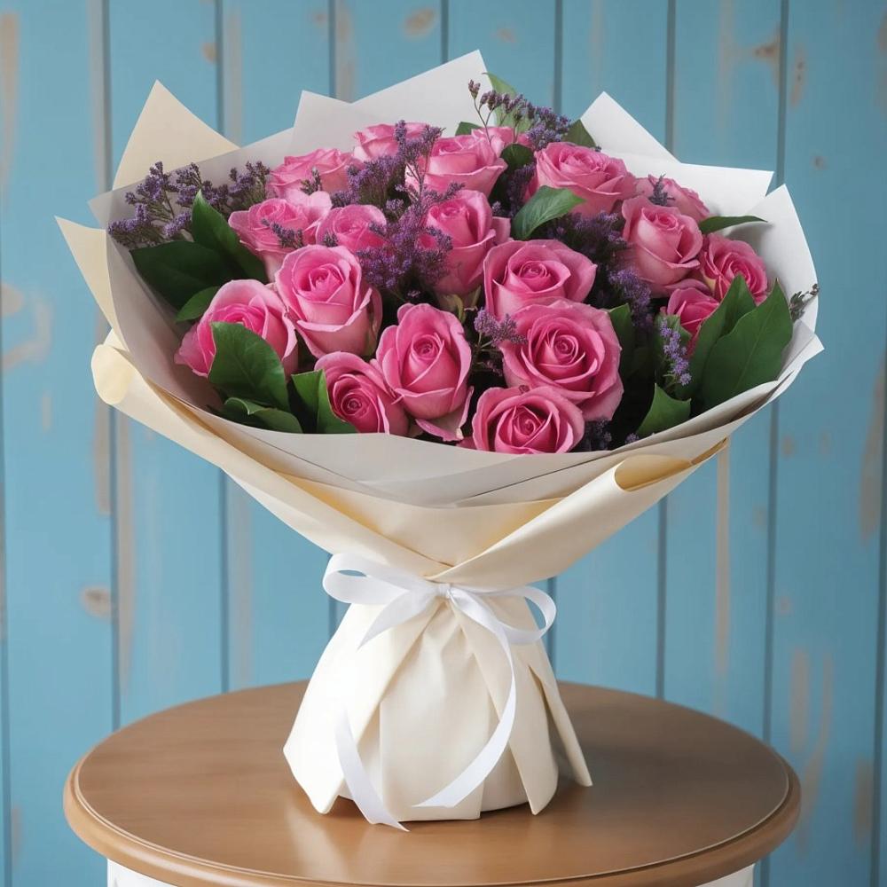 Букет цветов из: Розы в Сосновый