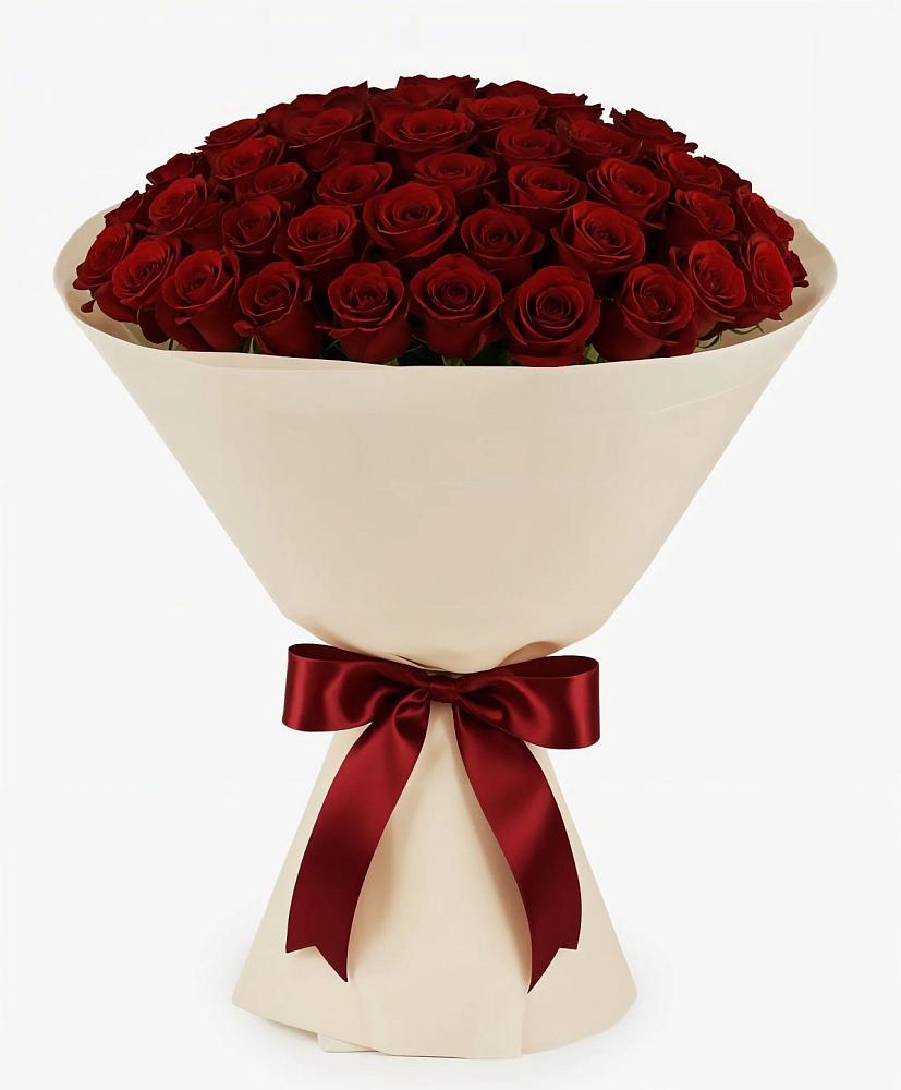 Букет 101 Бордовая роза Блэк Бакарра в Сосновый
