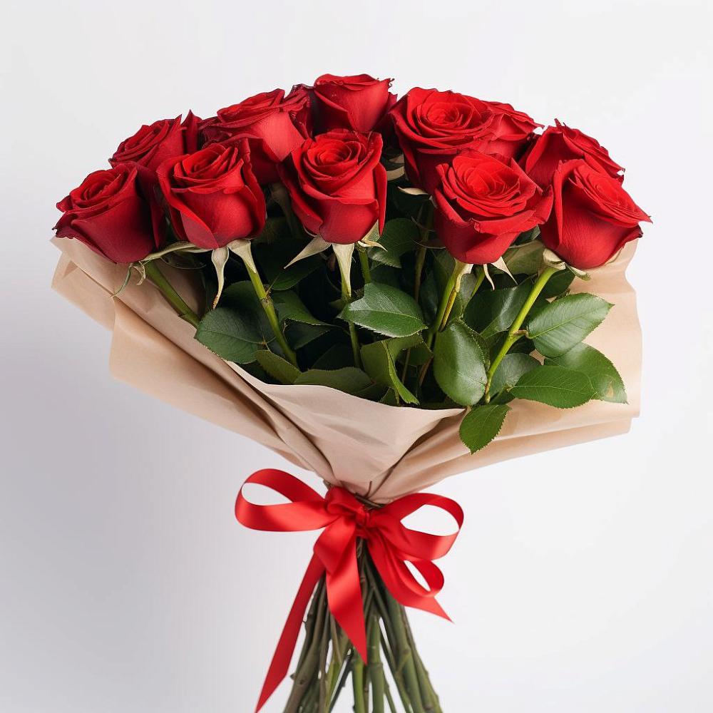 Букет 11 Красных роз Эдлесс Лав в Сосновый