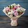 Букет цветов из: Хризантемы, Альстромерии и Розы в Сосновый